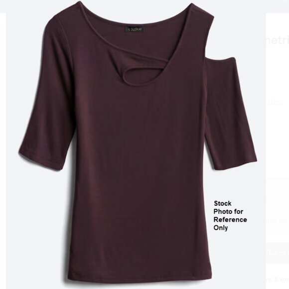 Goldray Garima Asymmetric Cold Shoulder Top - Picture 1 of 4